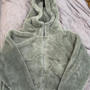 PINK Sherpa full zip hoodie NWT